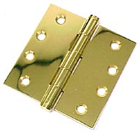 Deltana DSB43-UNL Solid Brass 4-Inch x 4-Inch Square Hinge