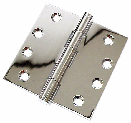 Deltana Solid Brass 4" x 4" Door Hinge - Square Corner - EACH (Polished Nickel) Questions & Answers