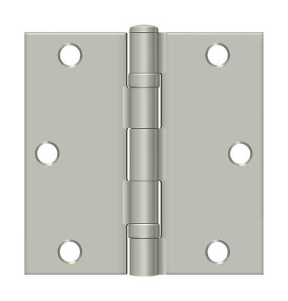 Deltana Steel 3-1/2" x 3-1/2" Square Ball Bearing Hinge - EACH (Satin Nickel) Questions & Answers