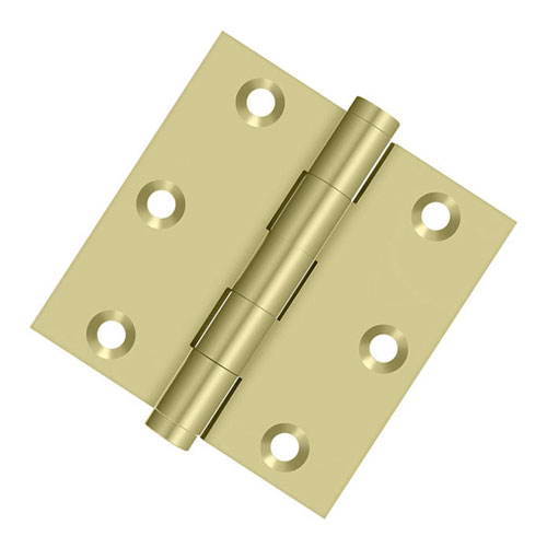 Deltana Solid Brass 3" x 3" Hinge - Square Corner - EACH (Unlacquered Polished Brass) Questions & Answers