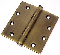 Deltana Solid Brass 4-1/2" x 4-1/2" Hinge - Square Corner - EACH (Flat Black) Questions & Answers
