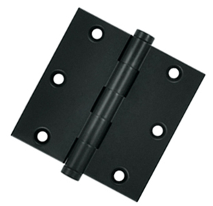 Deltana Solid Brass 3-1/2" x 3-1/2" Hinge - Square Corner - EACH (Flat Black) Questions & Answers