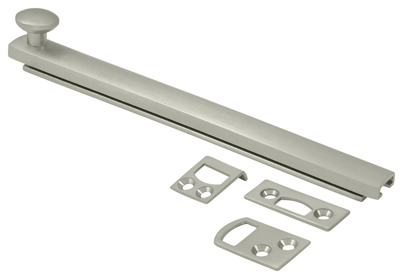 Deltana Solid Brass 6" (152mm) Concealed Screw Surface Bolt - EACH (Antique Nickel) Questions & Answers
