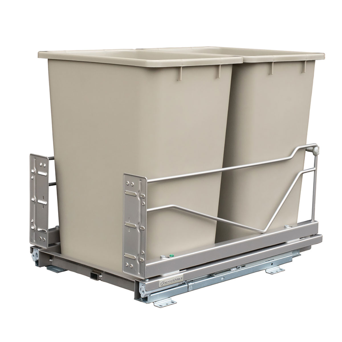 for the narrow single trash bin pull out - is the width adjustable? The current installation tracks are 9 1/2"