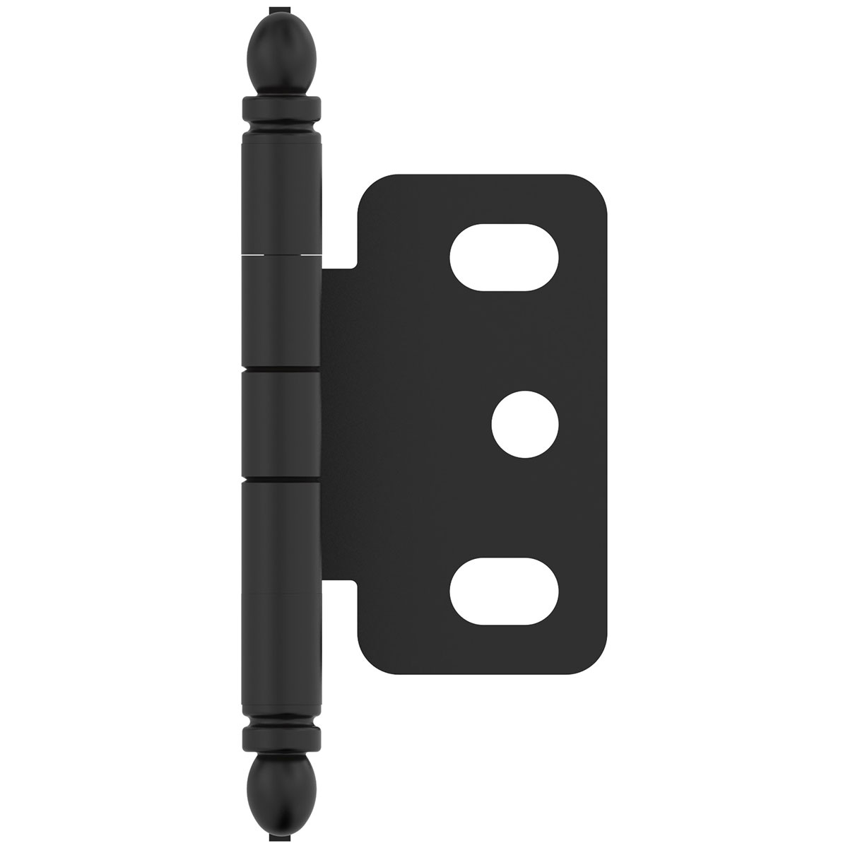 Amerock 3/4" Full Inset Partial Wrap Non-Self Closing Cabinet Hinge With Ball Tips - EACH (Flat Black) Questions & Answers