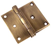 Deltana Solid Brass 3" (76mm) x 3-1/2" (89mm) Half Surface Hinge - Square Corner - EACH (Antique Brass) Questions & Answers