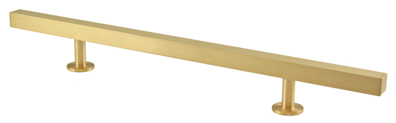 Lewis Dolin Bar 10" (254mm) Center-to-Center Square Cabinet Bar Pull - 14" (356mm) Overall Length (Brushed Brass) Questions & Answers