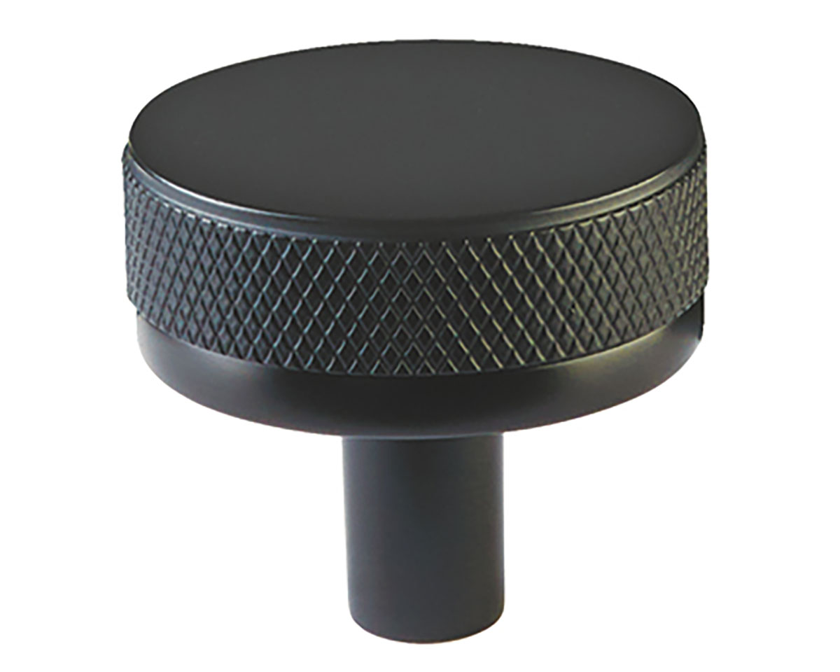 Emtek Select 1-1/4" (32mm) Conical Knurled Cabinet Knob (Flat Black) Questions & Answers