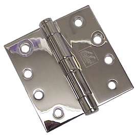 PBB Commercial Duty 4" x 4" Plain Bearing Architectural Door Hinge - Square Corner - EACH (Bright Chrome) Questions & Answers