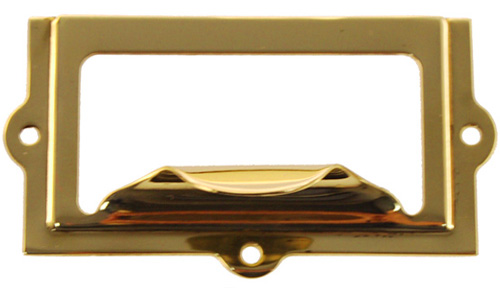 B & M Hardware Card and Label Holder 2-3/8" (60mm) Bin Pull - (Polished Nickel) Questions & Answers