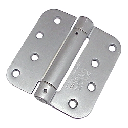 SGS Residential Duty Door 4" (102mm) x 4" (102mm) Single Acting Spring Hinge - 5/8in. Radius Corner - EACH (Brushed Chrome) Questions & Answers