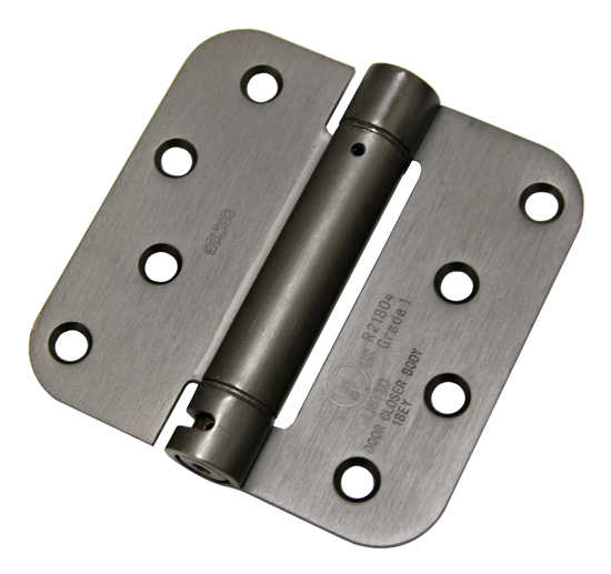SGS Residential Duty Door 4" (102mm) x 4" (102mm) Single Acting Spring Hinge - 5/8in. Radius Corner - EACH (Lacquered Oil Rubbed Bronze) Questions & Answers