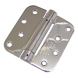 SGS Residential Duty Door 4" (102mm) x 4" (102mm) Single Acting Spring Hinge - 5/8in. Radius Corner - EACH (Polished Chrome) Questions & Answers