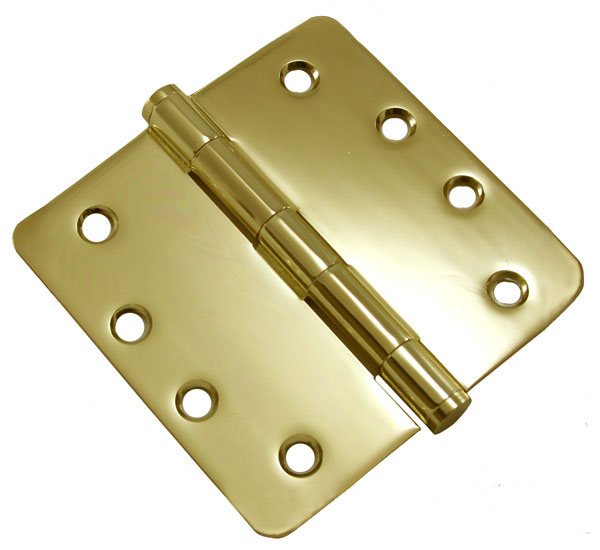 PBB Residential Duty Door 4" x 4" Hinge - 1/4in. Radius Corner - EACH (Polished Brass) Questions & Answers