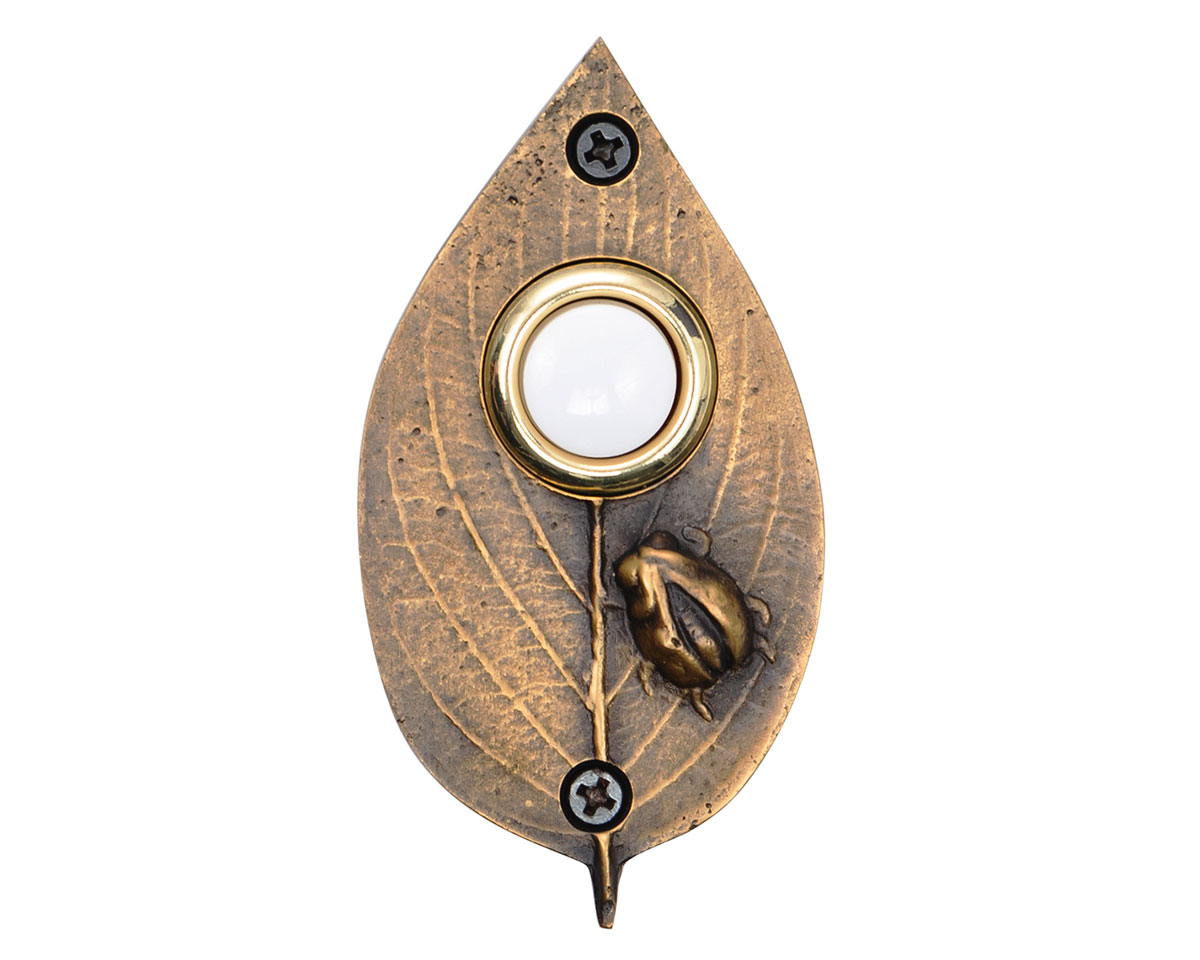 Waterwood Solid Brass Ladybug on a Leaf Doorbell Button - (Antique Brass) Questions & Answers