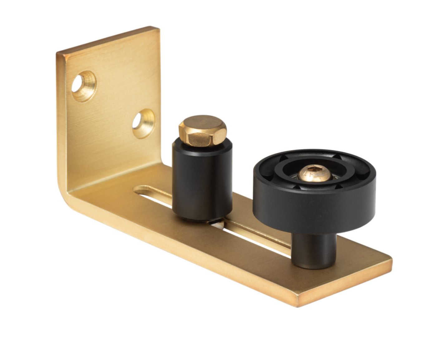 Sure-loc Adjustable Wall Mounted Barn Door Guide - EACH (Satin Brass) Questions & Answers