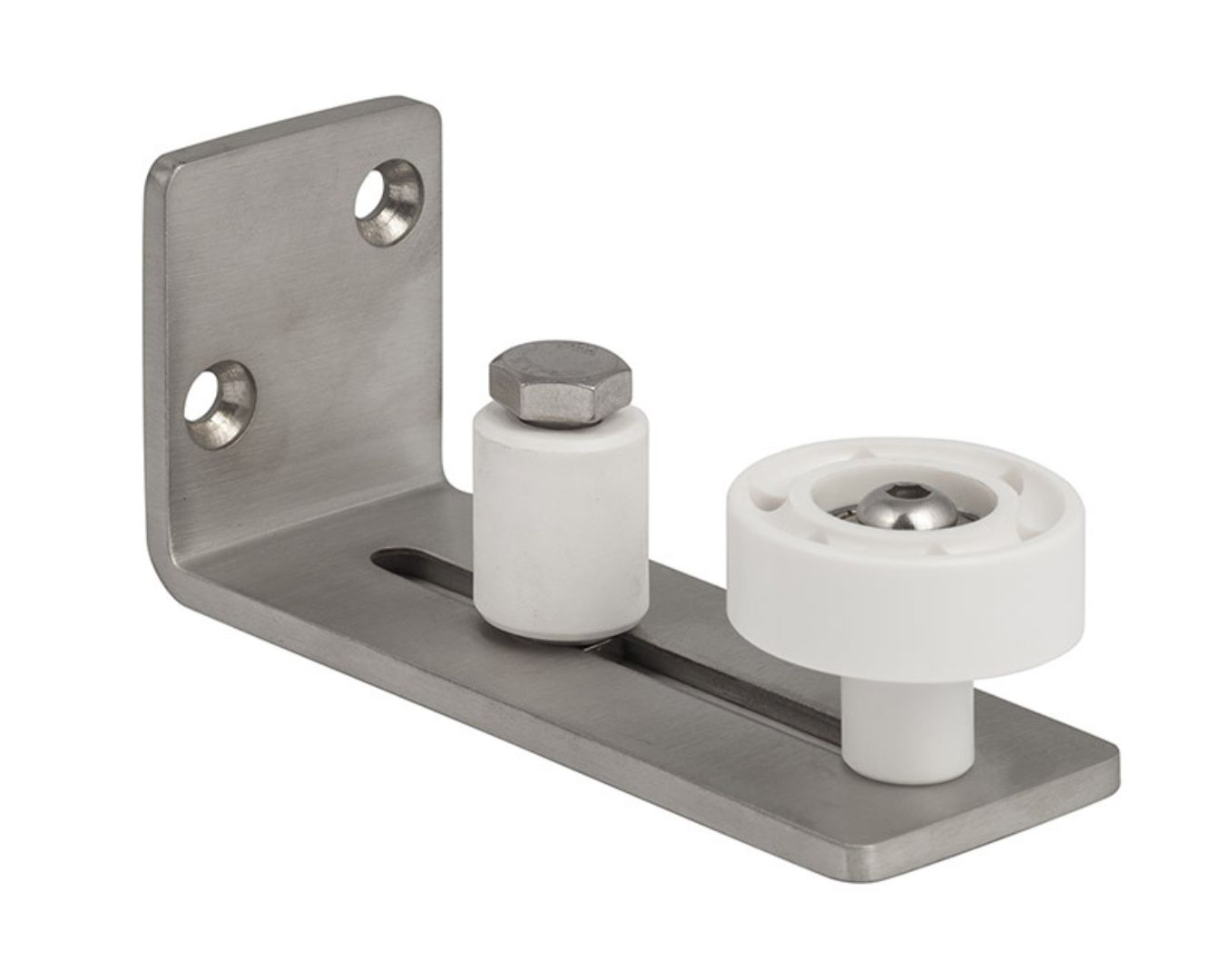 Sure-loc Adjustable Wall Mounted Barn Door Guide - EACH (Satin Nickel) Questions & Answers