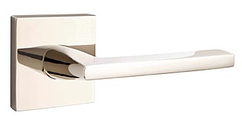 Emtek Modern Helios Door Leverset w/Square Rosette (Dummy Set - Polished Nickel) Questions & Answers