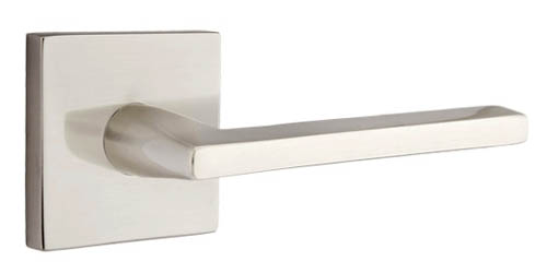 Emtek Modern Helios Door Leverset w/Square Rosette (Passage - Satin Nickel - Left - 2-3/4in. Backset) Questions & Answers
