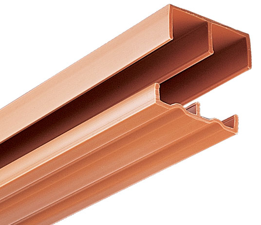 Knape and Vogt 48" (1219mm) Plastic Track Set - For 3/4" Thick Bypassing Doors - (Tan) Questions & Answers