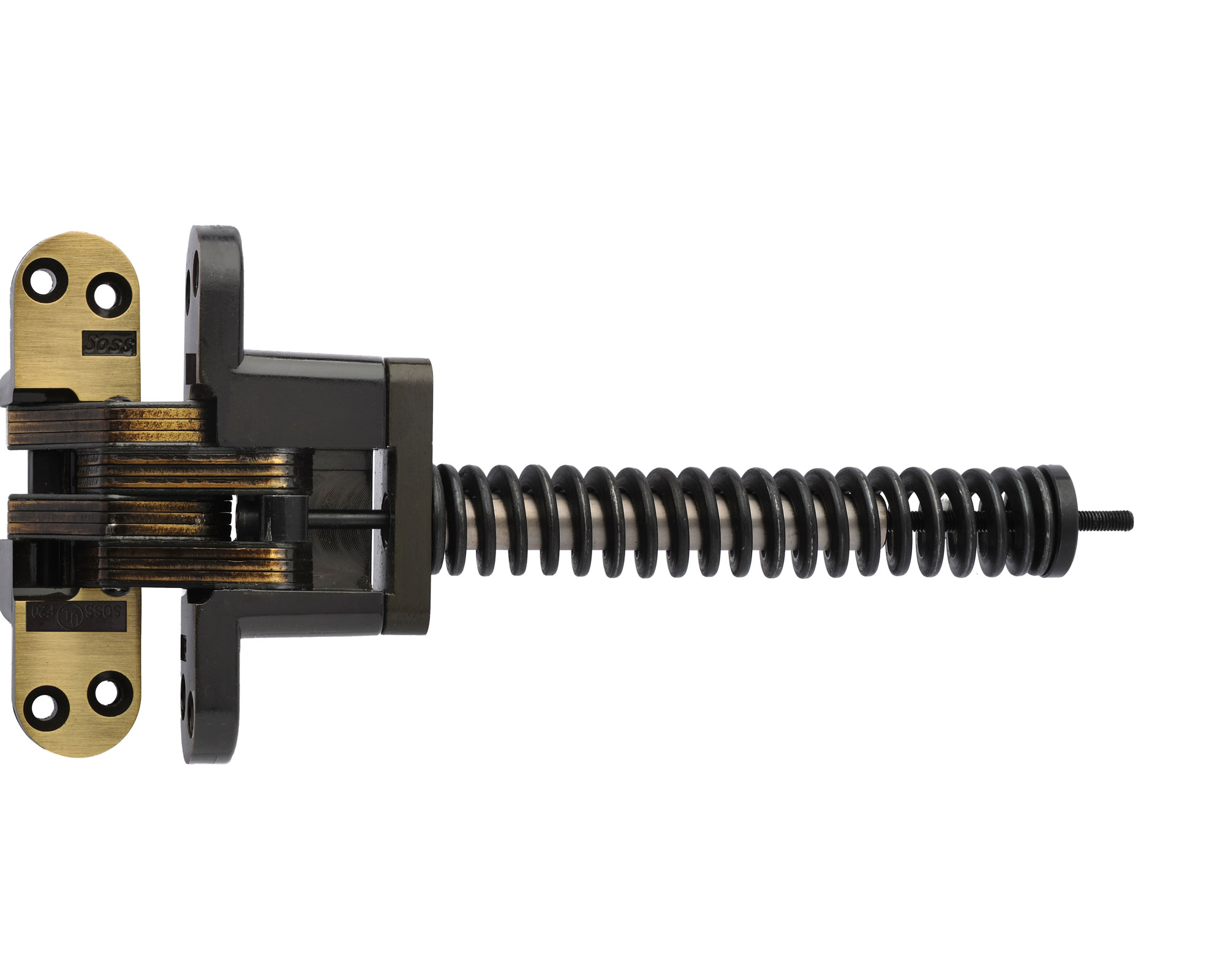 SOSS Fire-Rated Invisible Spring Closer Hinge, For 1-3/4" Thick Doors - EACH (Antique Brass) Questions & Answers