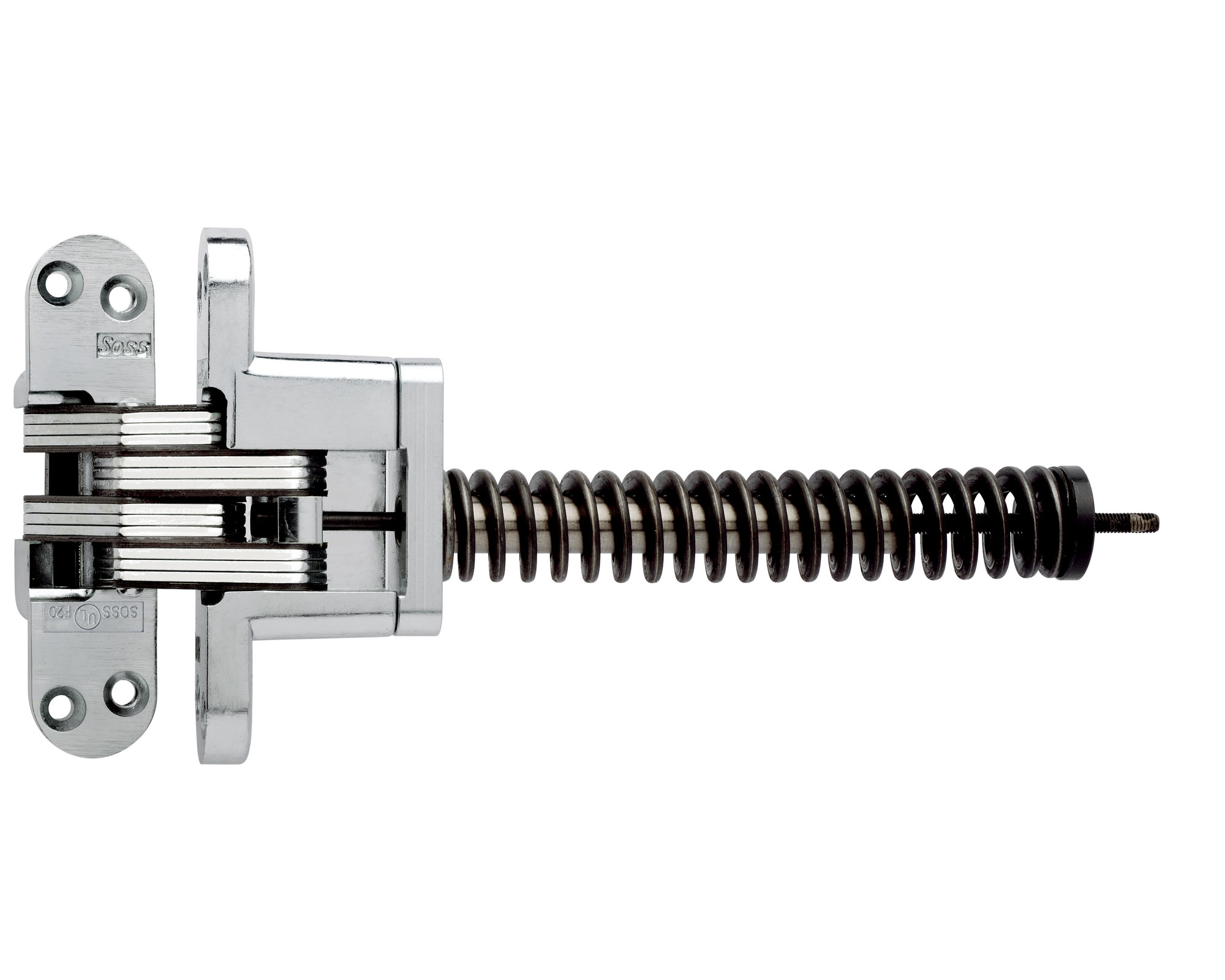 SOSS Fire-Rated Invisible Spring Closer Hinge, For 1-3/4" Thick Doors - EACH (Satin Chrome) Questions & Answers