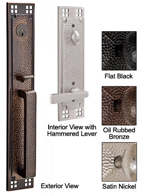 Emtek Solid Brass Full Length Arts & Crafts Door Entryset (Single Cylinder - Arts and Crafts Lever - Flat Black - Left - 2-3/4in. Backset) Questions & Answers