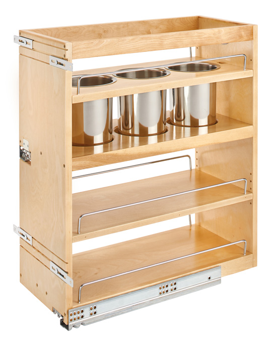 Rev-A-Shelf 10-1/2" (267mm) Base Cabinet Utensil Organizer w/3 Bins and Soft-Close Questions & Answers
