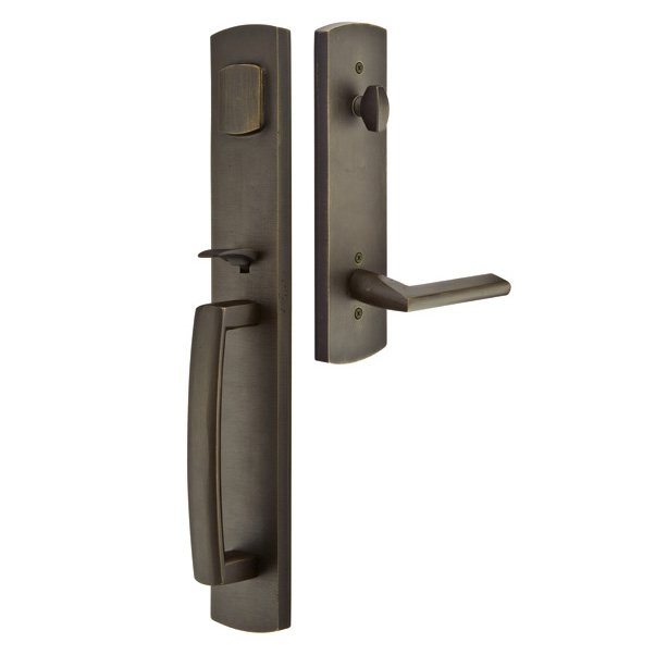 Emtek Cast Bronze Brighton Door Entry Set (Dummy Set - Cody Lever - Tumbled White Bronze - Right) Questions & Answers