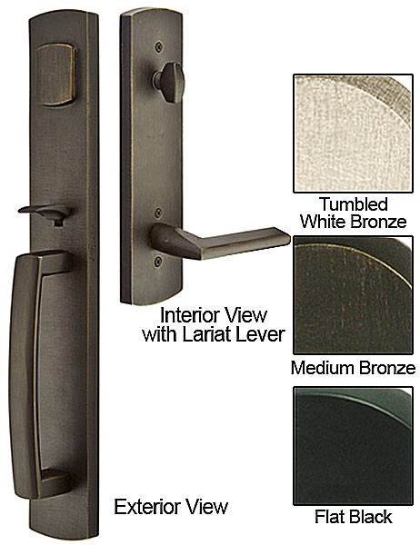 Emtek Cast Bronze Brighton Door Entry Set (Single Cylinder - Aurora Lever - Flat Black - Left - 2-3/4in. Backset) Questions & Answers