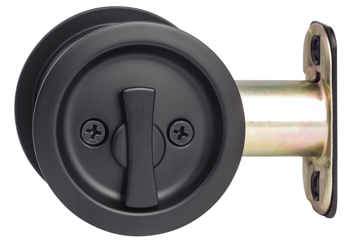 Sure-Loc Round Pocket Door Privacy Latch - EACH (Matte Black) Questions & Answers