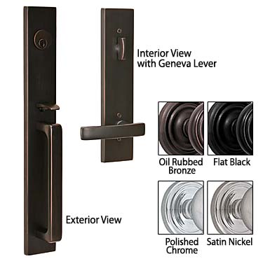 Emtek Solid Brass Lausanne Tubular Door Entry Set (Single Cylinder - Waverly Knob - Flat Black - 2-3/4in. Backset) Questions & Answers