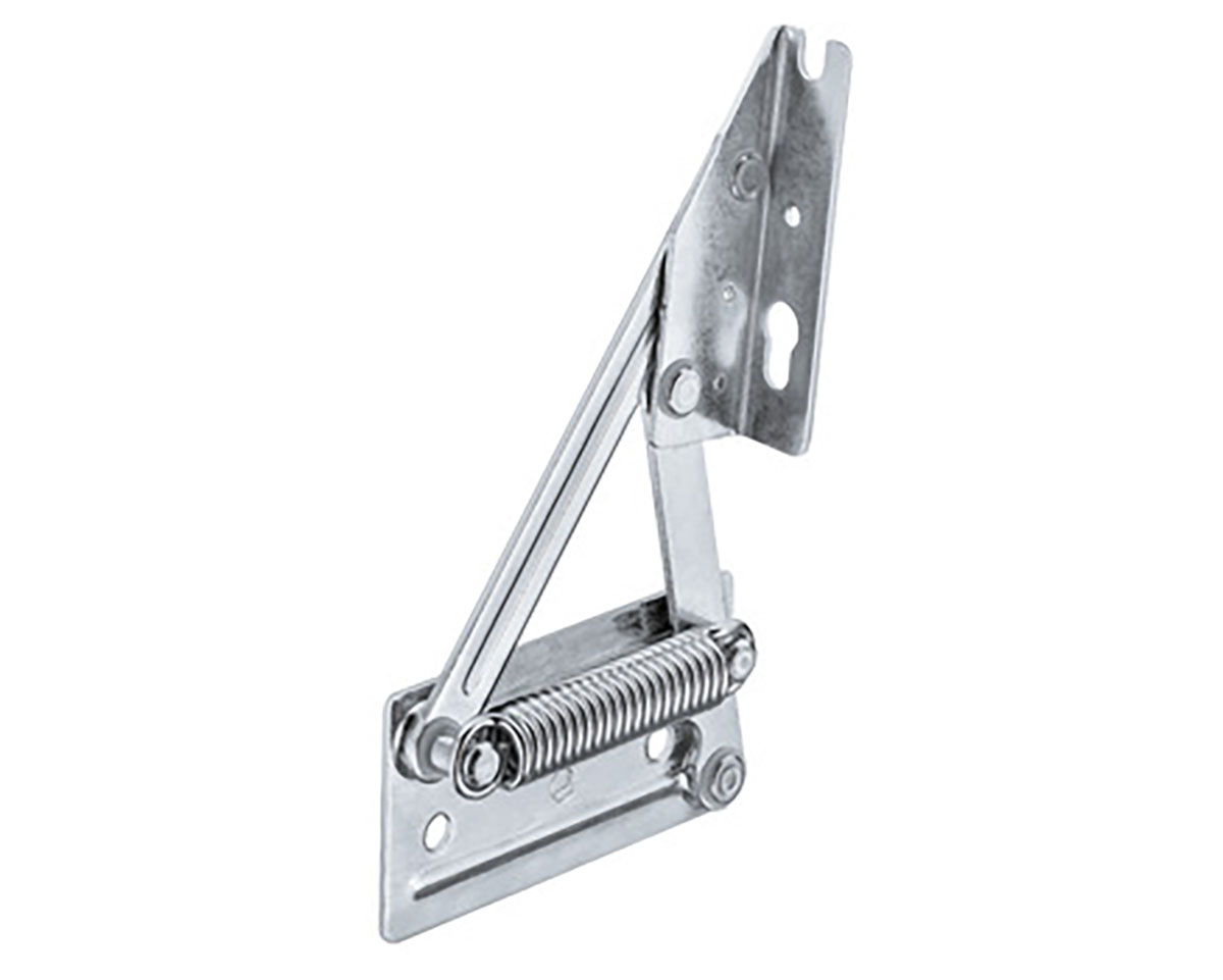 Hafele Bench Set Hinge with Spring for Light-Weight Seat Tops up to 26.4lbs. - PAIR (Blue Zinc) Questions & Answers