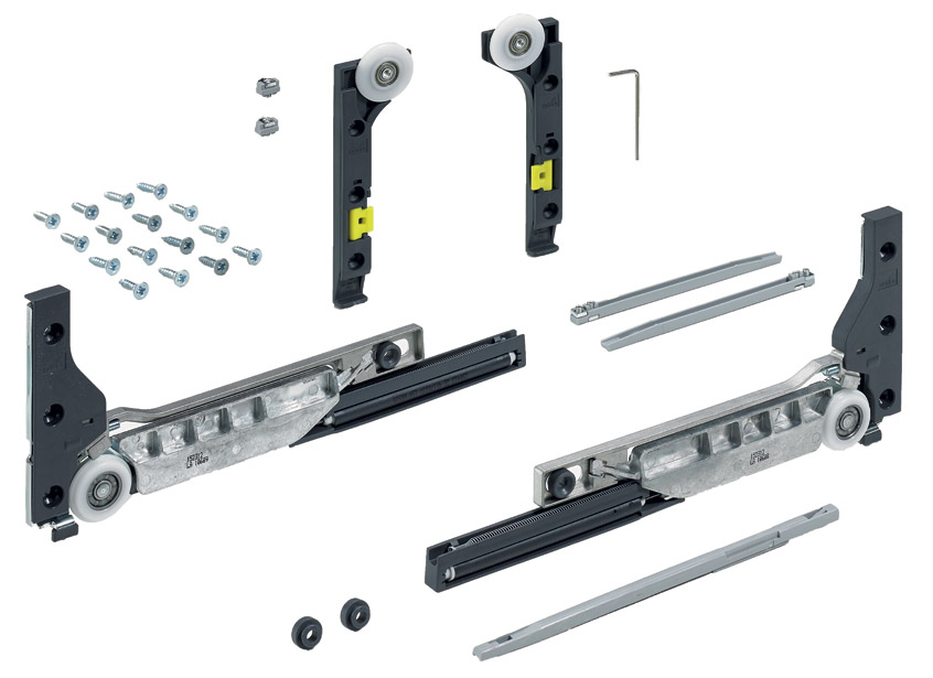 What are necessary elements for installing 38"x38" sliding door? (the length of the cabinet is 96")
