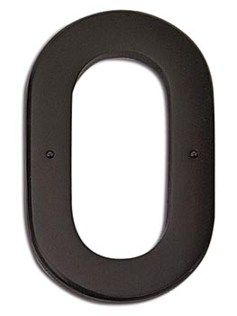 Atlas Homewares Mission 5-1/2" (140mm) House Numbers - #0 (Oil Rubbed Bronze) Questions & Answers