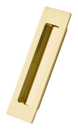 Emtek Modern Solid Brass 6" (152mm) Rectangle Flush Pull - EACH - (Polished Brass) Questions & Answers