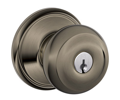 Schlage Georgian Keyed Entry Knobset (Keyed Entry - Pewter - Adjustable Backset) Questions & Answers