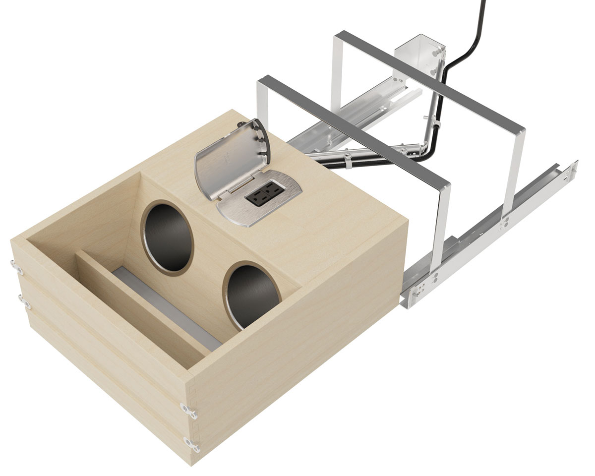 Rev-A-Shelf Wood Vanity Cabinet Pull Out Organizer w/Power Outlets and Soft Close Questions & Answers