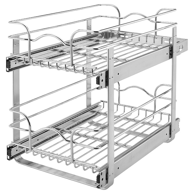 CLOSEOUT SPECIAL! - Rev-A-Shelf 15"W x 22"D Two-Tier Pull-Out Baskets - (Chrome) Questions & Answers
