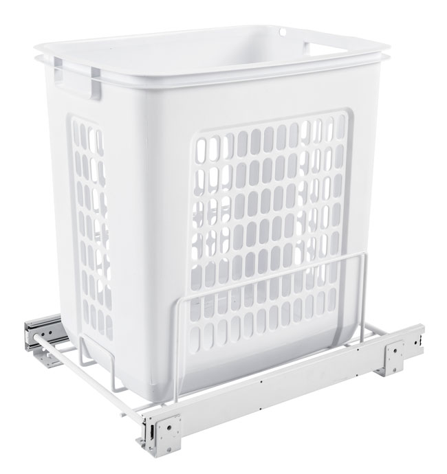 Rev-A-Shelf 14-1/4" W Pull-Out Laundry Hamper w/Full Extension Slides (White) Questions & Answers