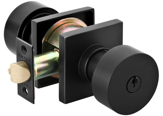 Emtek Modern Round Keyed Door Knobset w/Square Rosette Questions & Answers