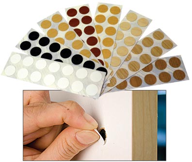 Fastcap 9/16in. Round Prefinished White Birch Real Wood Self-Adhesive Cover Caps - (Mini Box, 260/Box) Questions & Answers