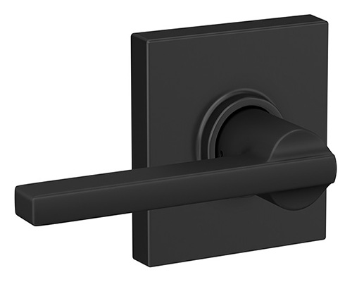 Schlage Collins Collection Latitude Lever Set (Passage - Matte Black - Adjustable Backset) Questions & Answers