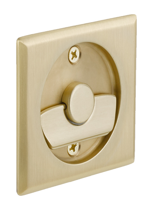 Emtek Square Tubular Pocket Door Privacy Pull - (Satin Brass) Questions & Answers