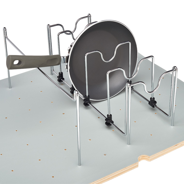 Rev-A-Shelf Pot and Pan Organizer for Drawer Peg Boards - (Chrome) Questions & Answers