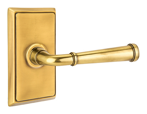 Emtek Merrimack Door Leverset w/Rectangular Rosette (Privacy - French Antique - Right - 2-3/8in. Backset) Questions & Answers