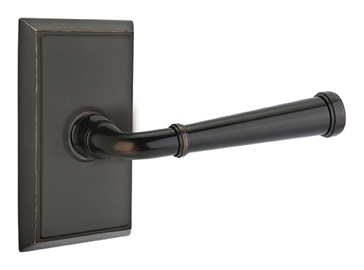 Emtek Merrimack Door Leverset w/Rectangular Rosette (Privacy - Oil Rubbed Bronze - Right - 2-3/8in. Backset) Questions & Answers