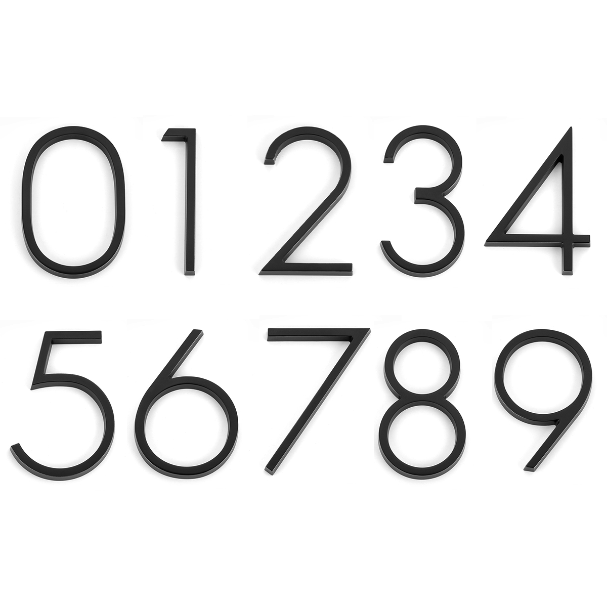Emtek 7" (178mm) Modern House Numbers - #8 (Flat Black) Questions & Answers