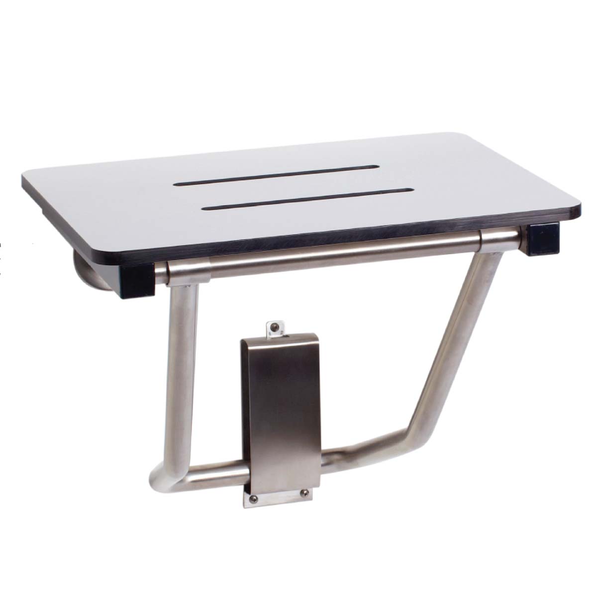 Seachrome 30in. x 15in. Bench Style Folding Shower Seat w/Lift Assist - (Stainless Steel/White Phenolic Seat) Questions & Answers