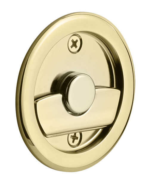 Emtek Round Tubular Pocket Door Privacy Pull - (Polished Brass) Questions & Answers